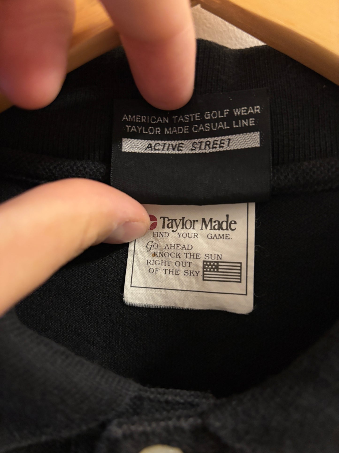 1990s Taylormade T Script Logo Polo Longsleeve Shirt