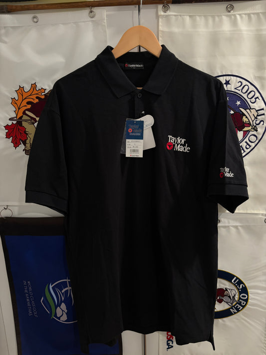 1990s Taylormade Classic Logo Polo Shirt Black