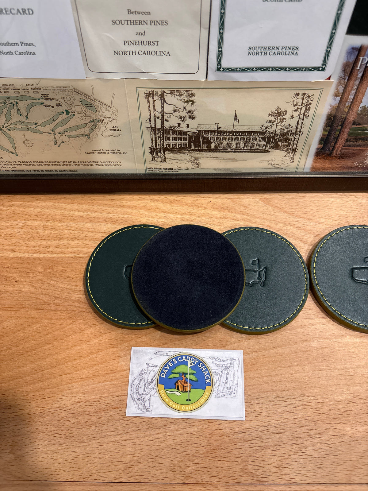 Masters Berckmans Place Leather Coasters Round