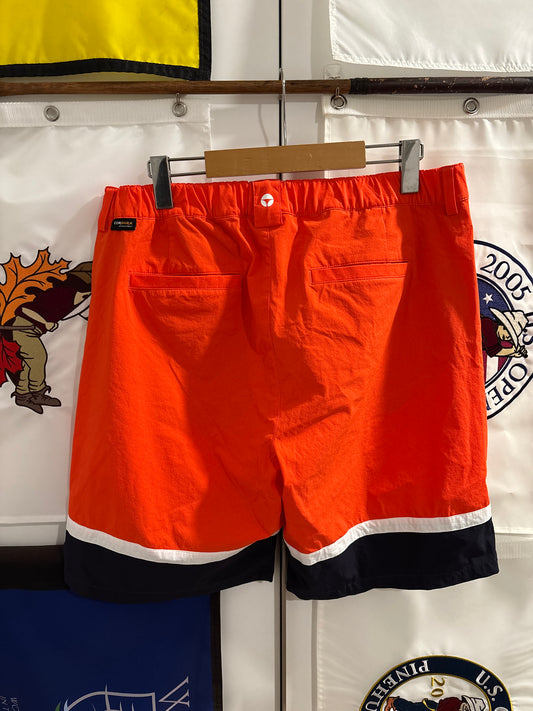 Taylormade Retro Classic Logo Shorts Orange/Navy