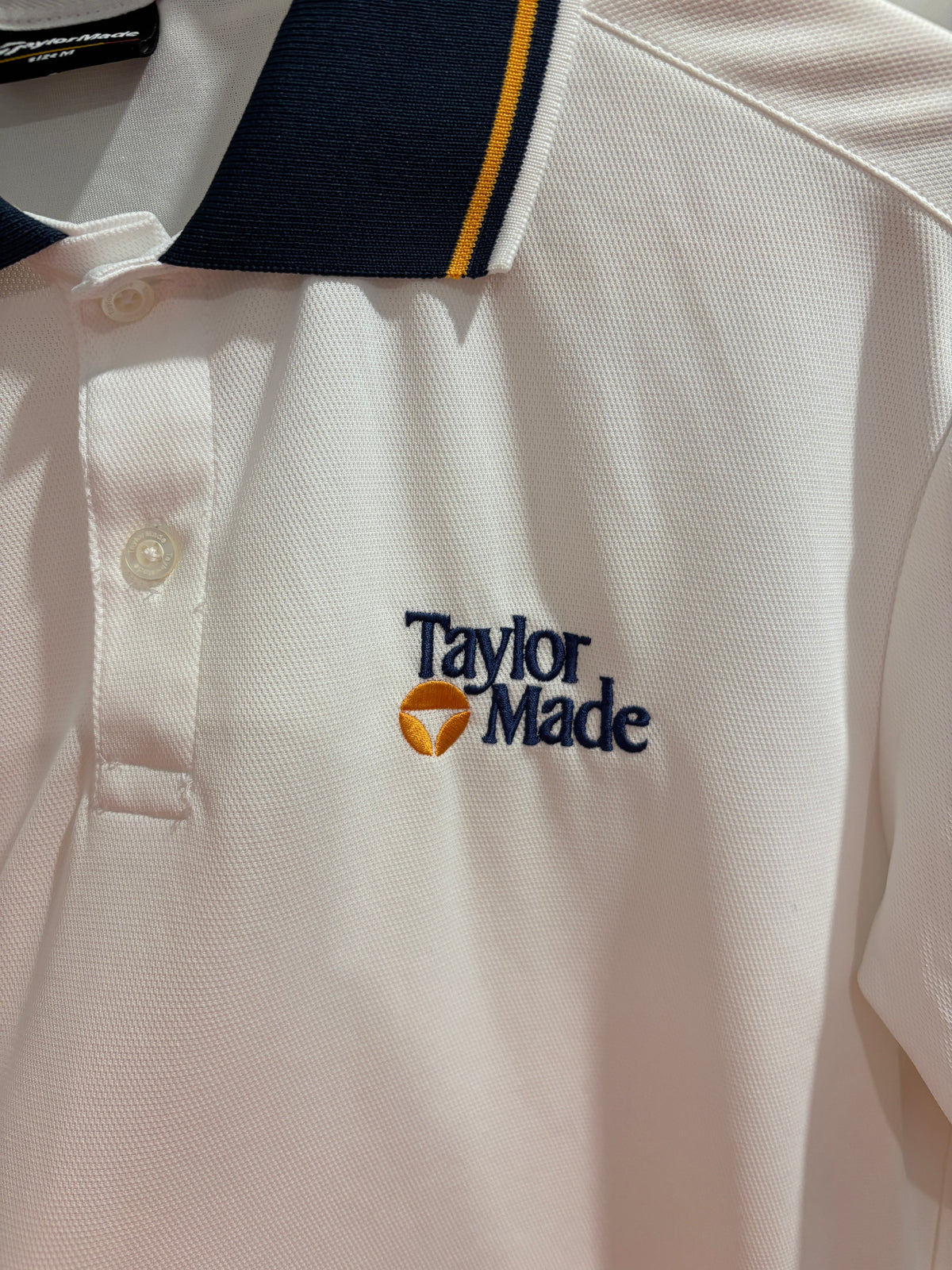 2010s TaylorMade Retro Classic Logo Polo White