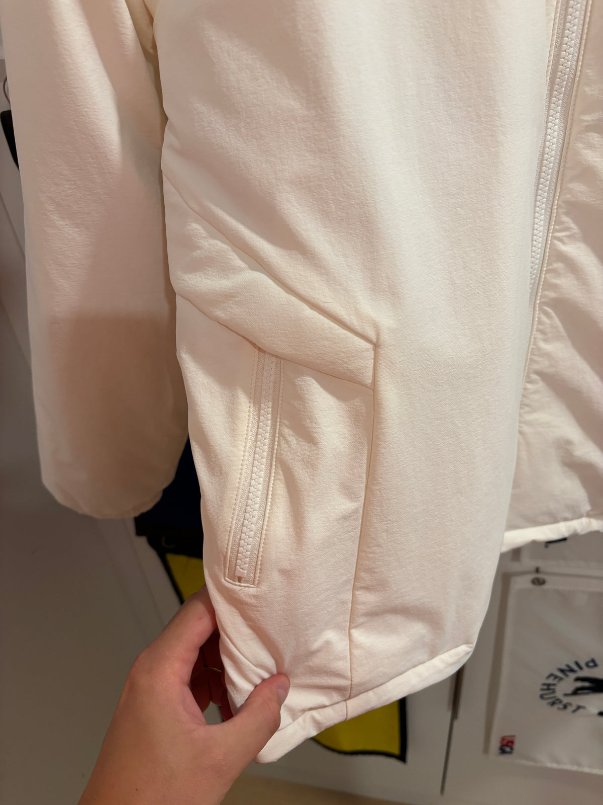2020s TaylorMade Retro Classic Logo Puffer Jacket White