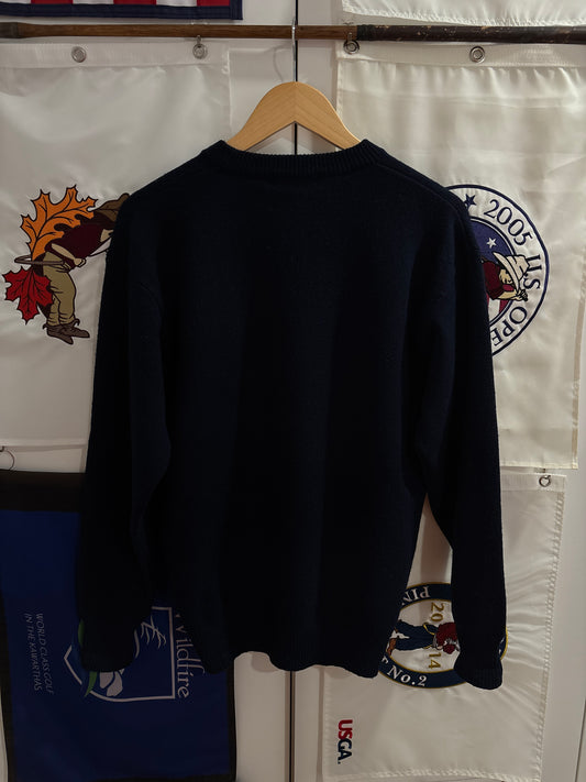 Vintage TaylorMade Classic Logo Wool Sweater Navy