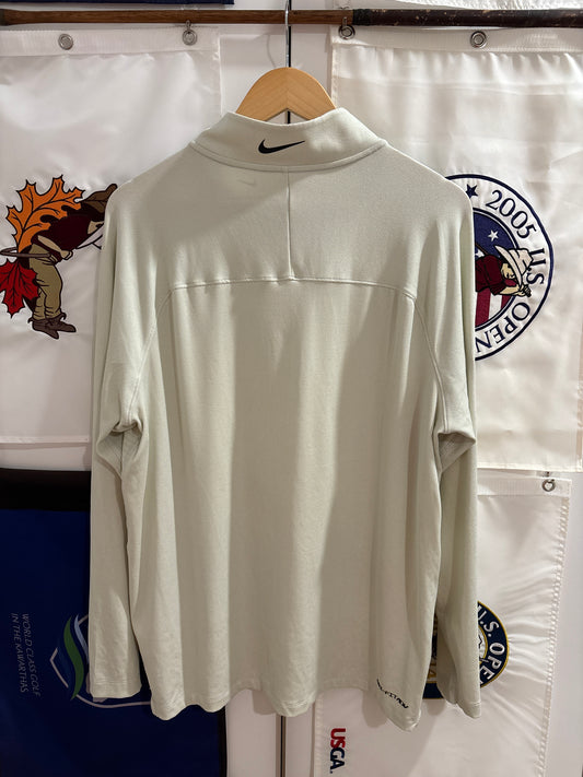 2020s Malbon Nike Quarter Zip Pullover Sweater Cream