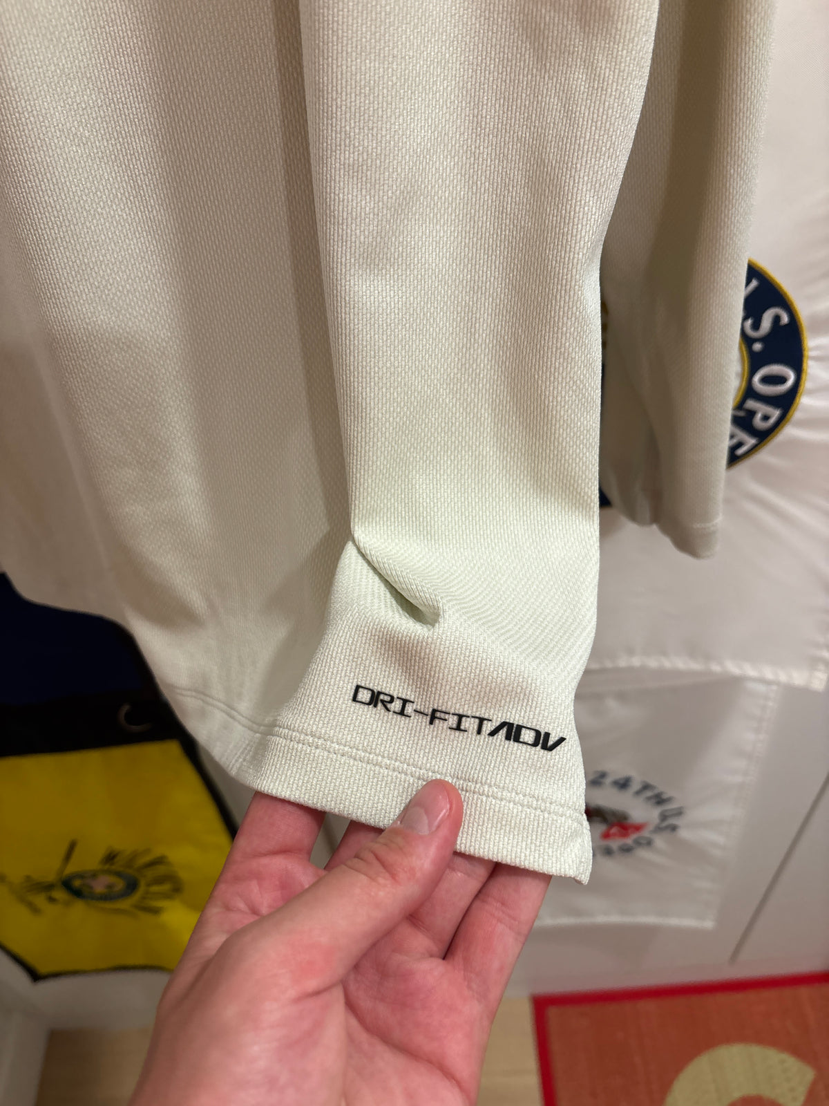 2020s Malbon Nike Quarter Zip Pullover Sweater Cream