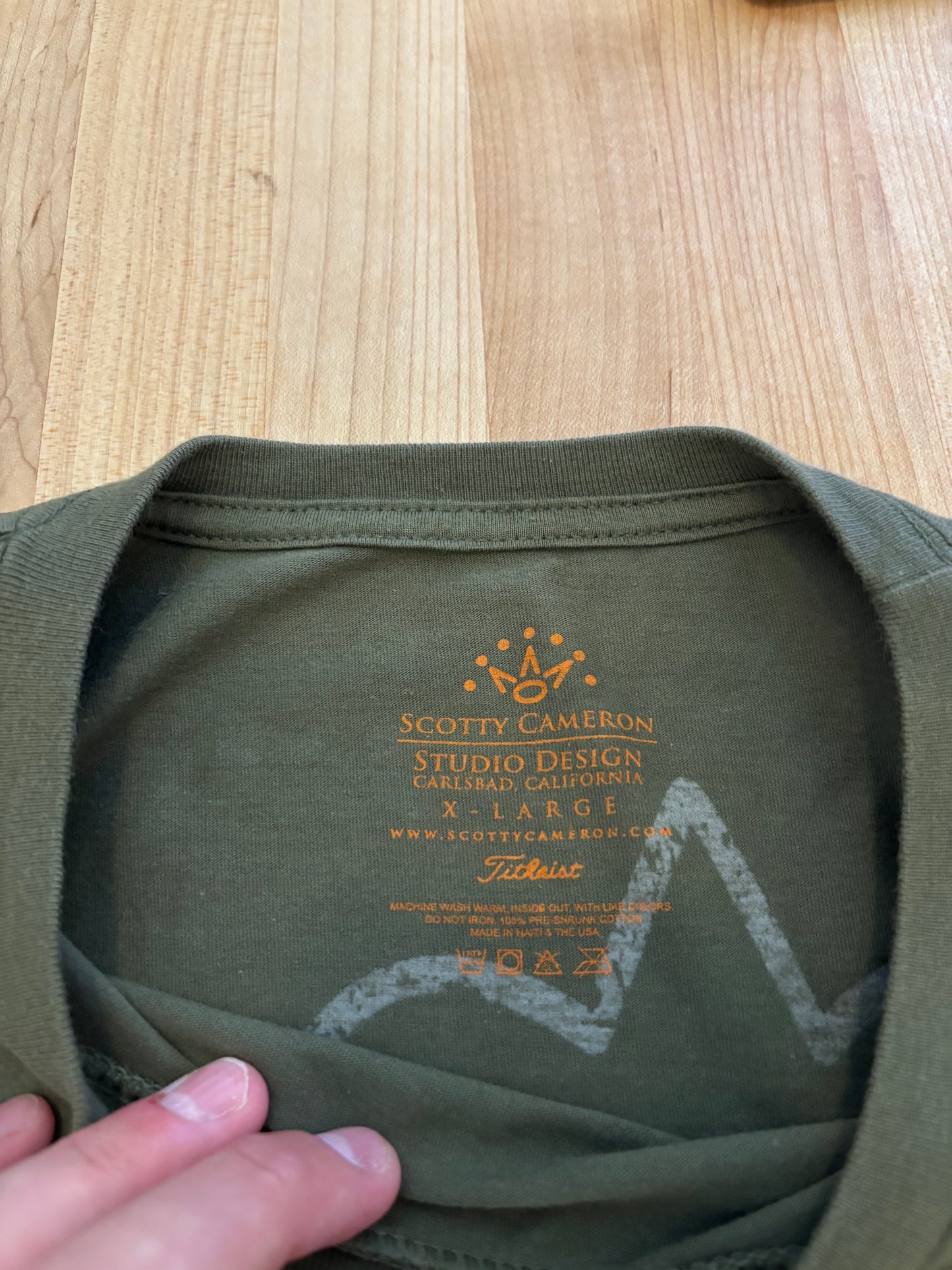 2020s Scotty Cameron Jester Skull Logo Olive T Shirt