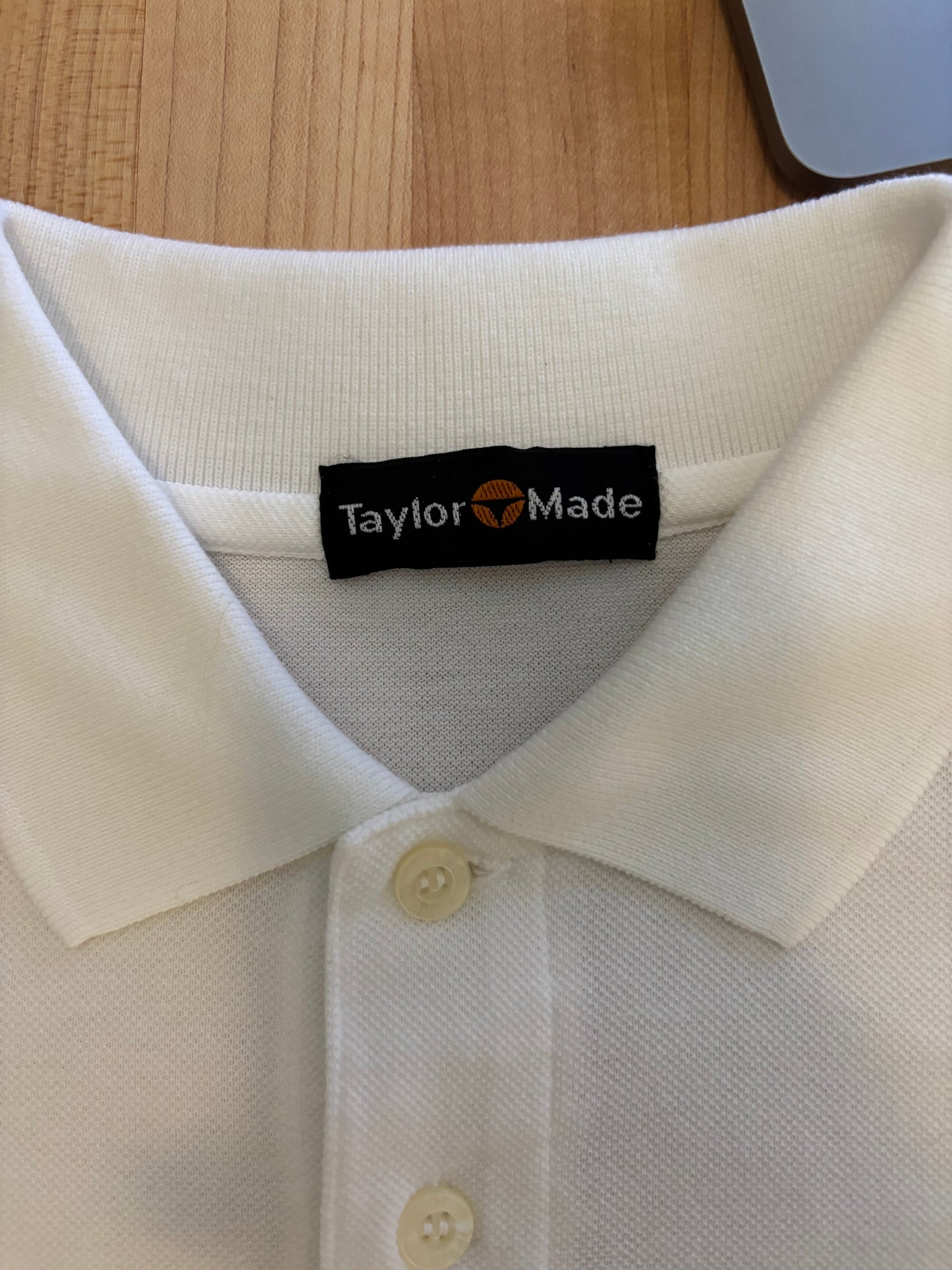 1990s Vintage Taylormade Script Logo Polo White