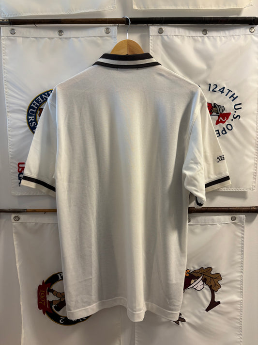 1990s Vintage Titleist 3 Stripe Polo White