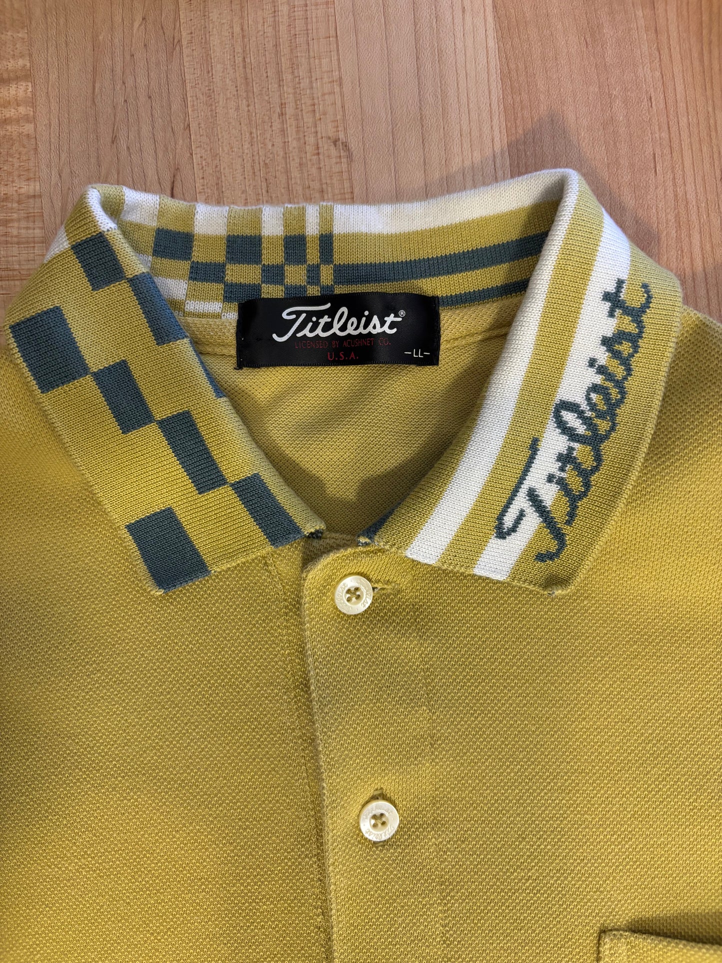 1990s Vintage Titleist USA Logo Yellow