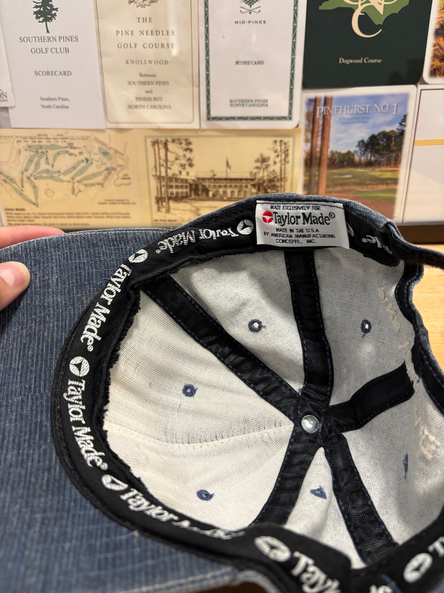 1990s Vintage Taylormade Classic Logo Denim Hat