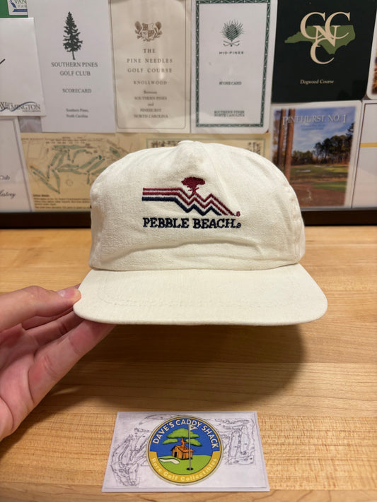 1990s Vintage Pebble Beach Imperial Hat Cream