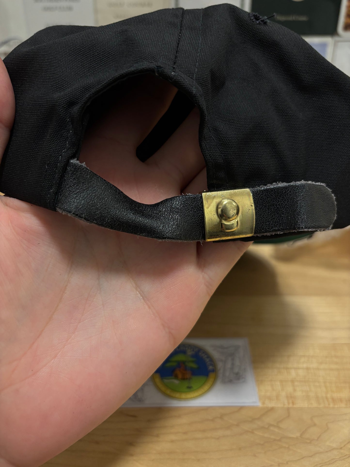 1990s Vintage Pebble Beach Logo Imperial Rope Hat Black