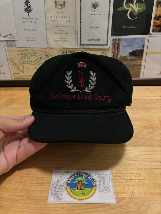 1990s Vintage Pebble Beach Resorts Crest Logo Imperial Rope Hat