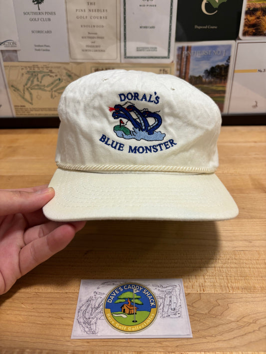 1990s Vintage Trump Doral Blue Monster Golf Club Texace Rope Hat