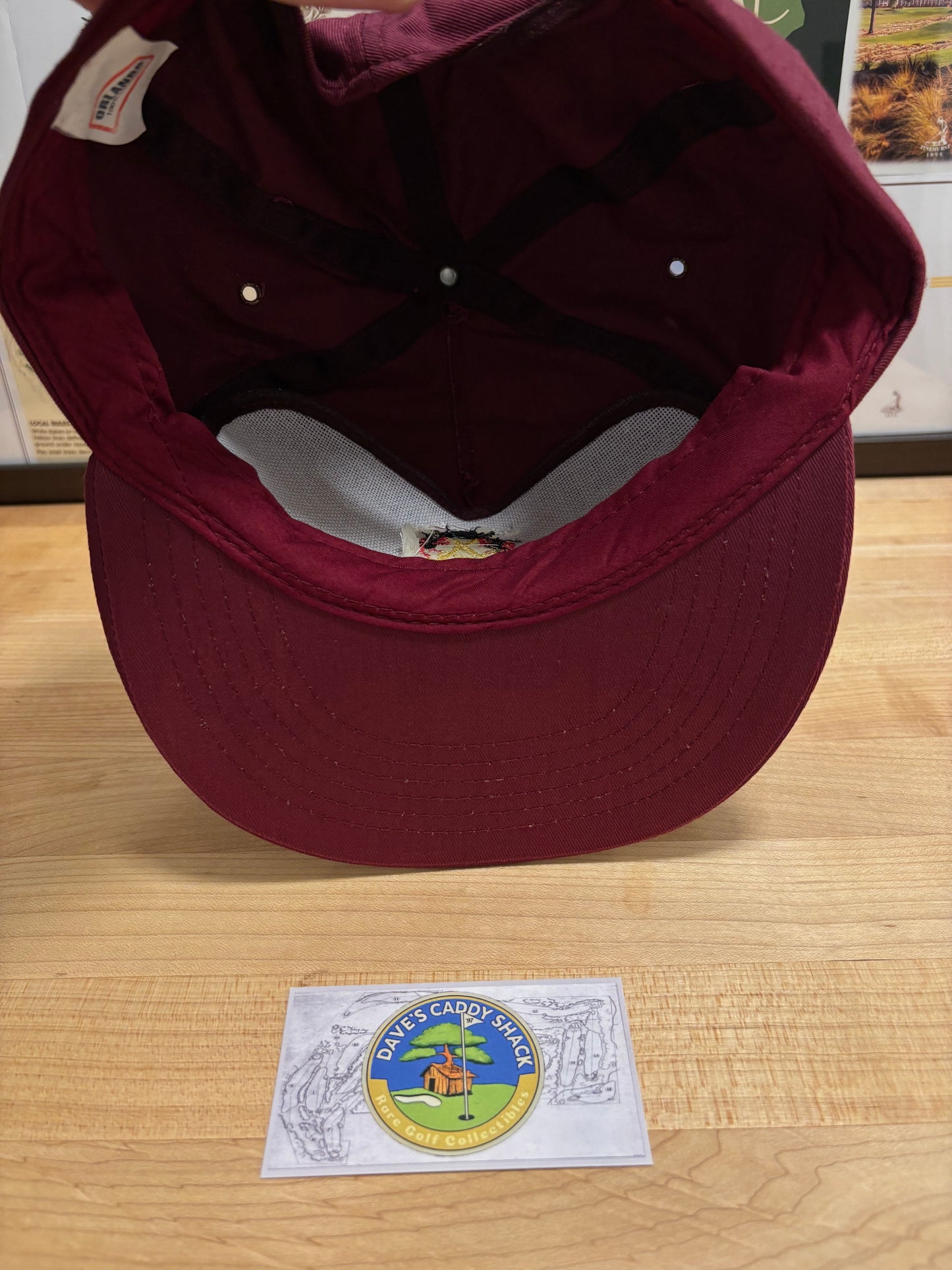 1990s Vintage Old Course St. Andrews Scotland Hat Burgundy