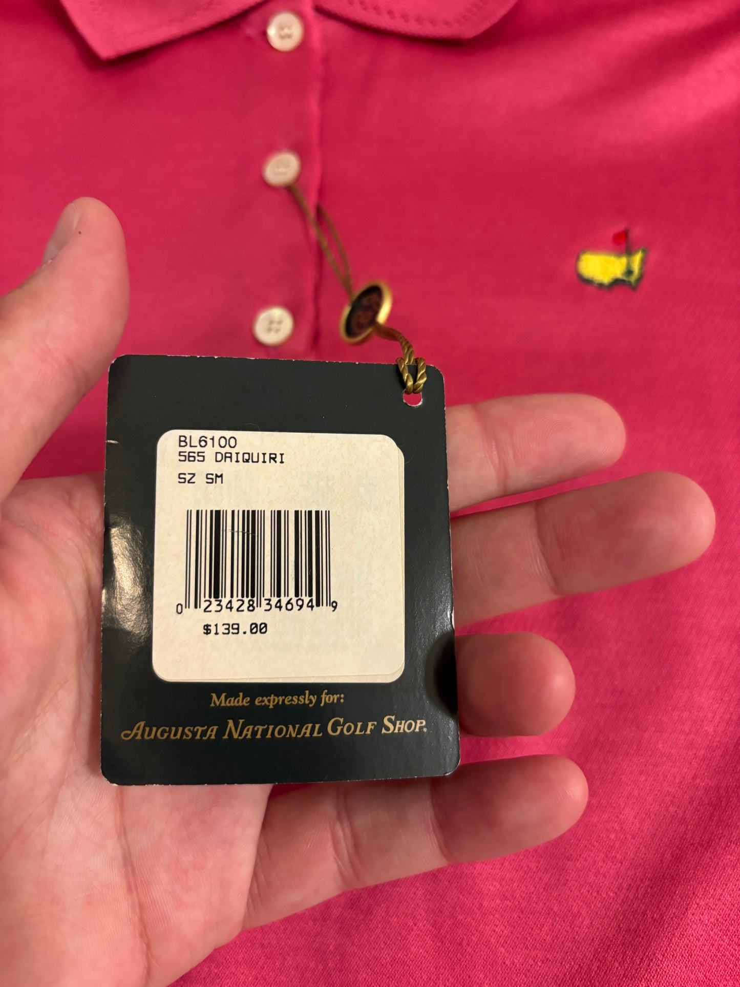 1990s Vintage Masters Bobby Jones Collection Polo Shirt Pink