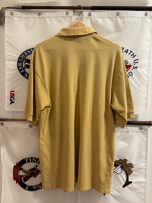 1990s Vintage Taylormade Script Logo Polo Yellow