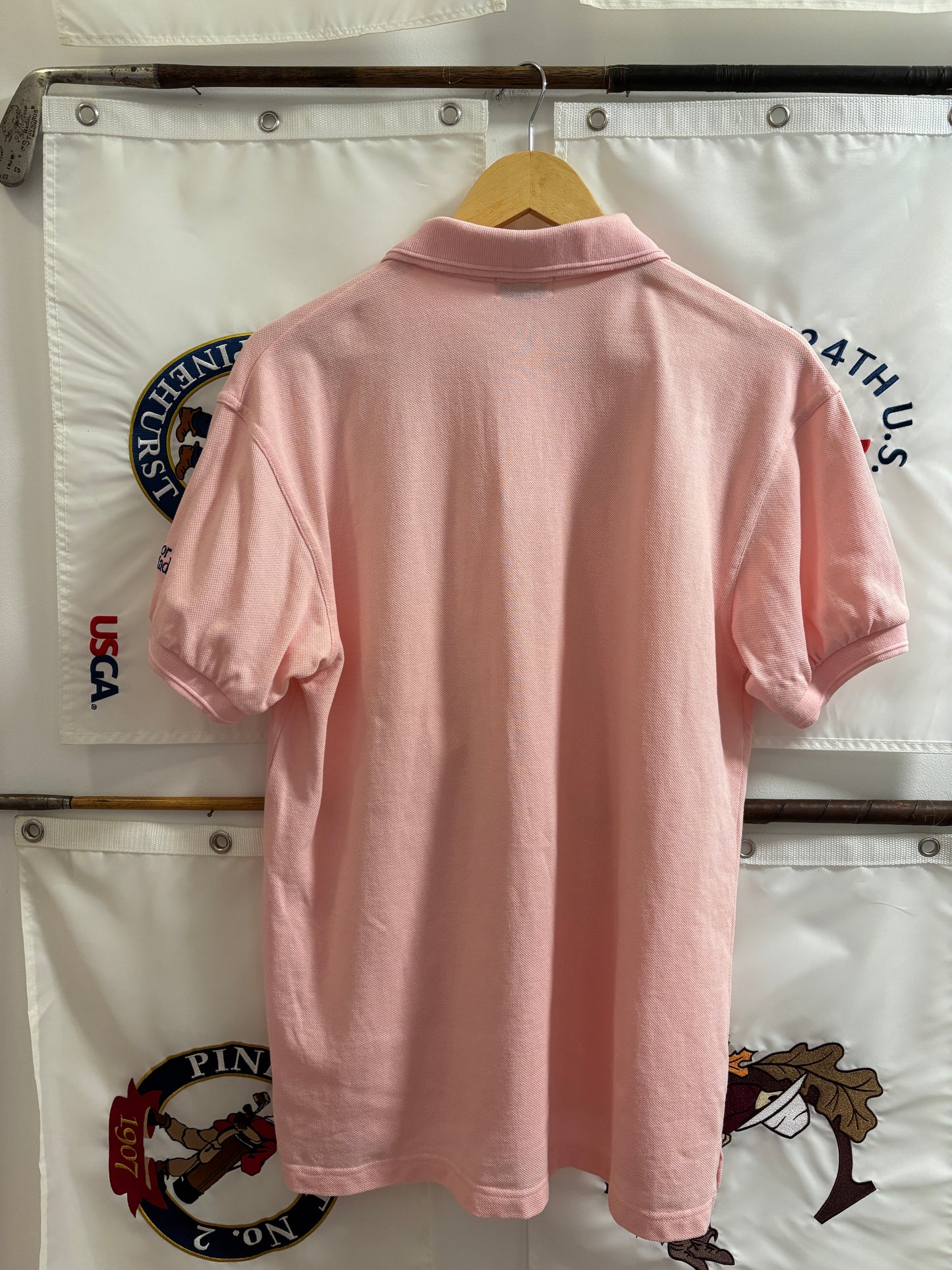 1990s Vintage Taylormade Classic Sleeve Logo Polo Pink