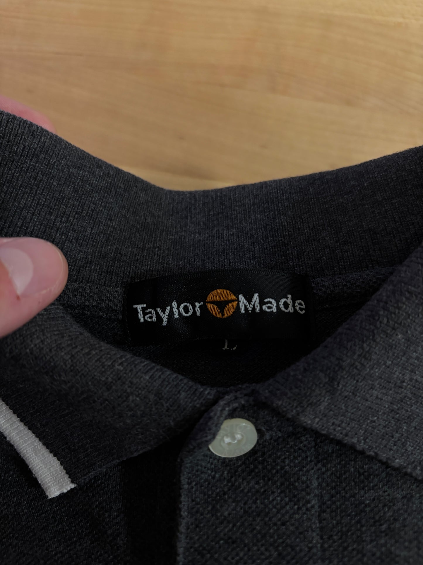 1990s Vintage Taylormade Script Logo Polo Gray