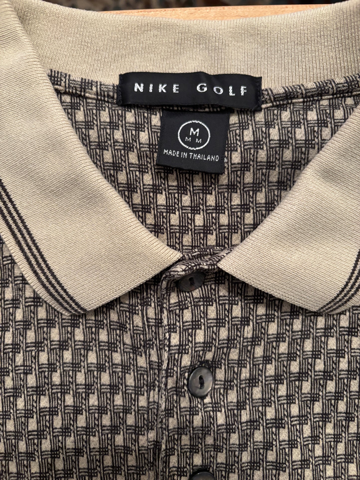 1990s Vintage Nike Golf All Over Arm Swoosh Logo Polo