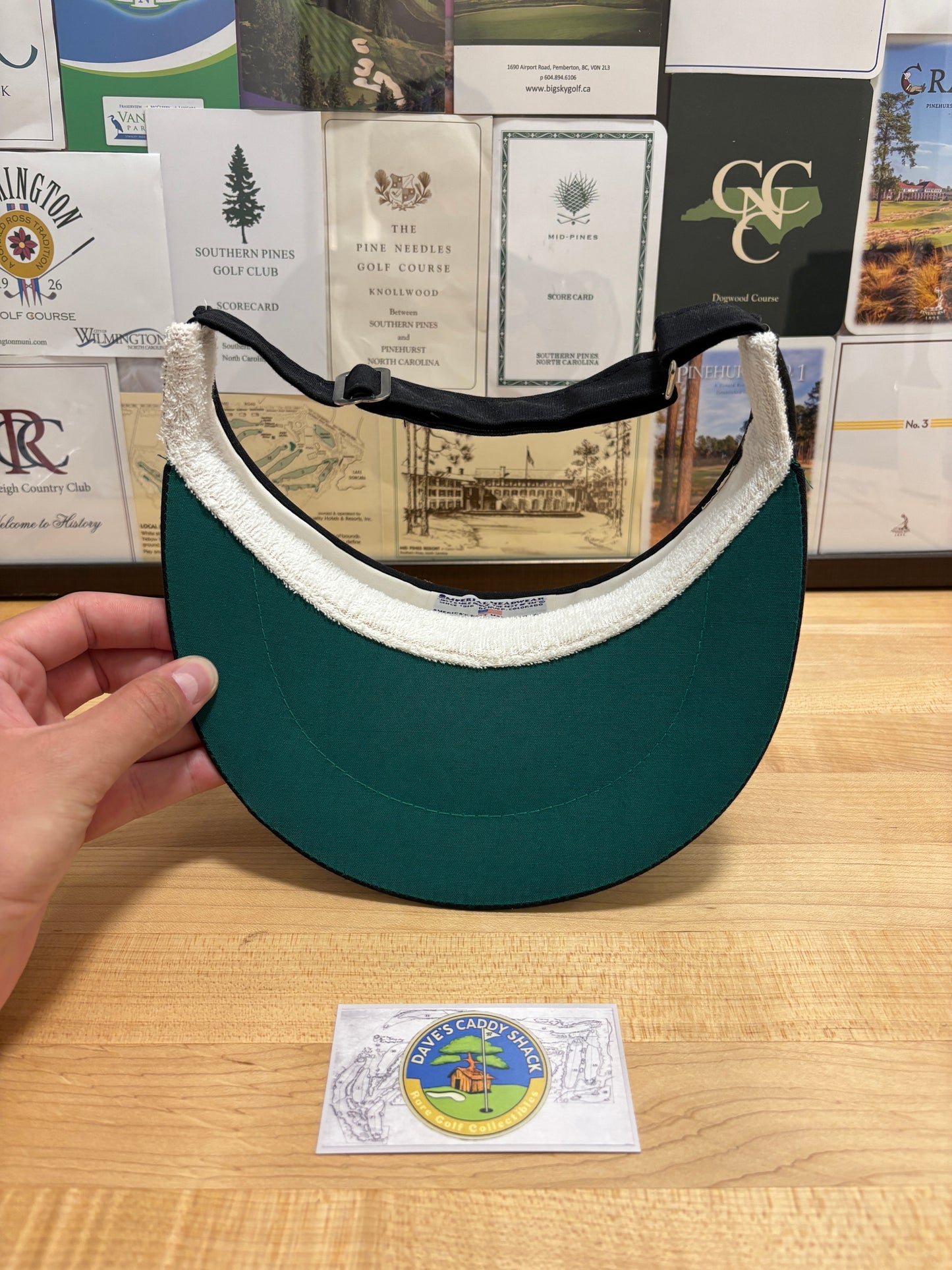 1990s Vintage Seminole Golf Club Imperial Tour Visor Black