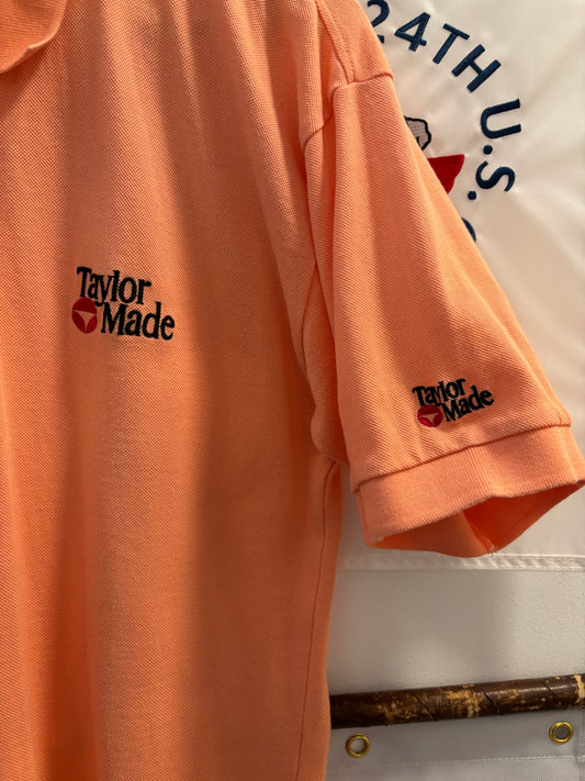 1990s Vintage Taylormade Double Classic Logo Polo Peach