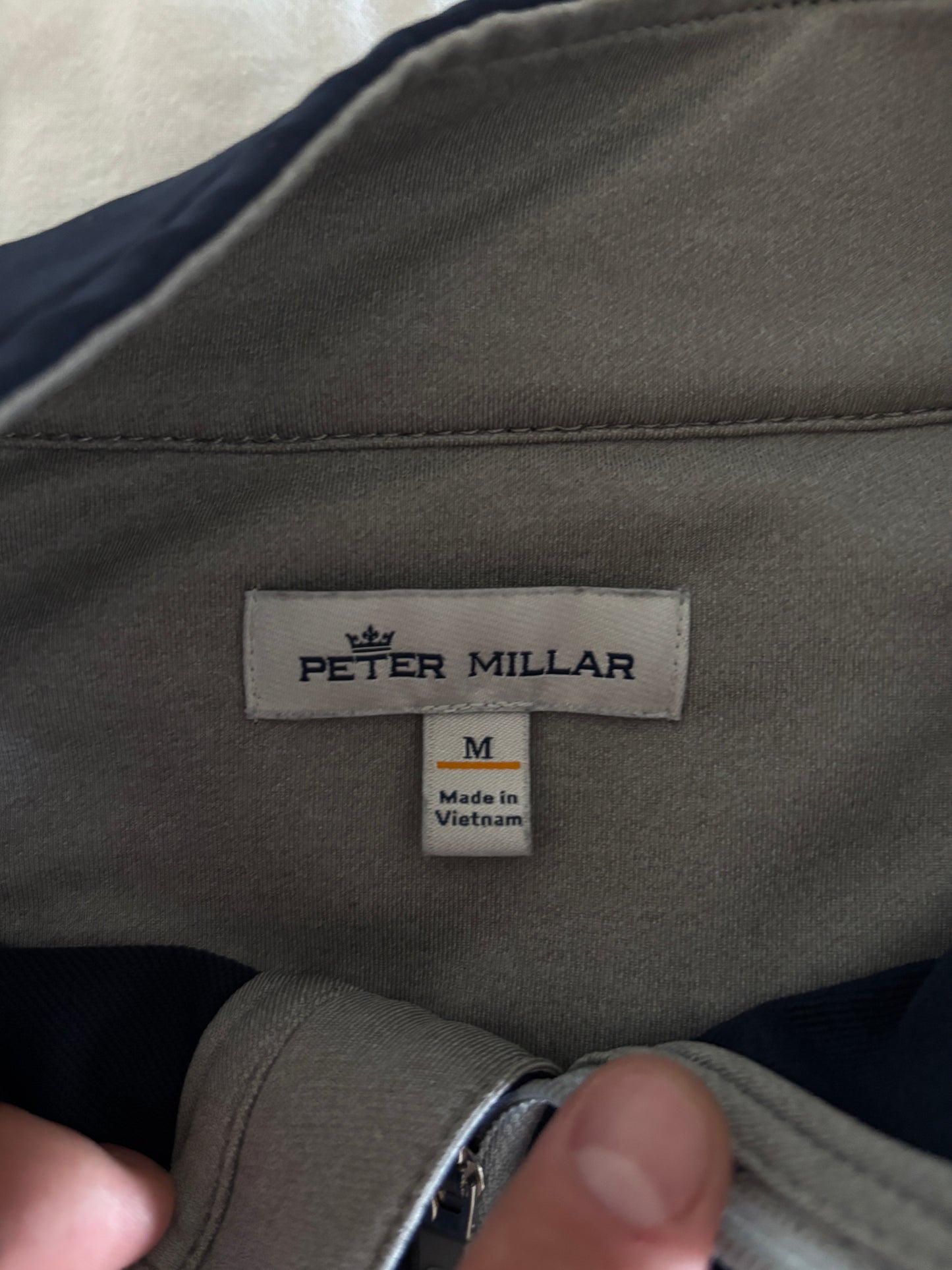 2020s Mid Pines Golf Club Peter Millar Quarter Zip Navy