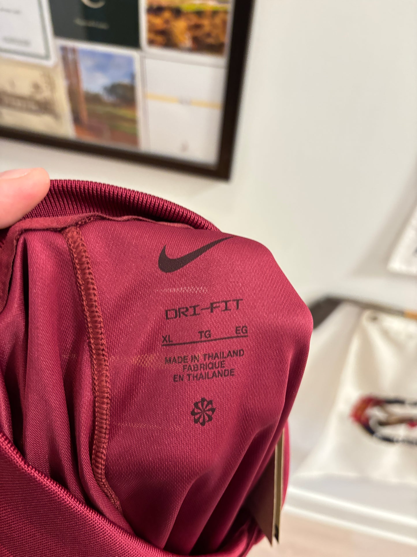 2020s Malbon Nike Dri Fit Buckets Logo Polo Burgundy