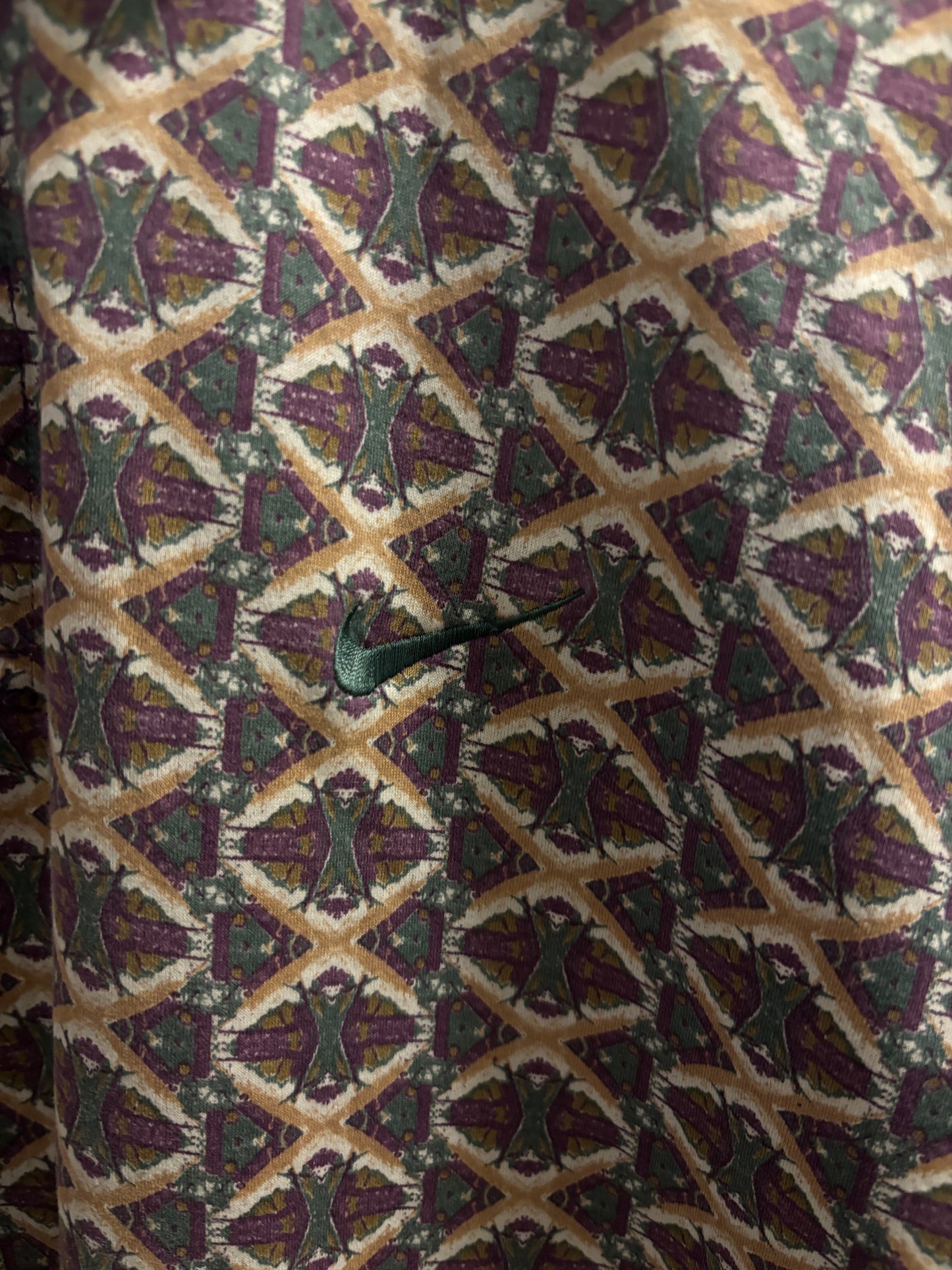 1990s Vintage Nike Golf All Over Pattern Polo