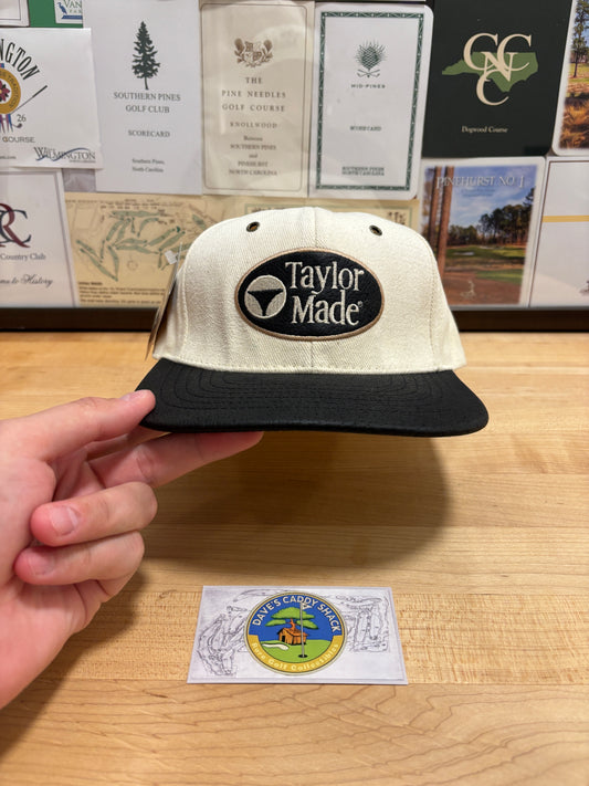 1990s Vintage Taylormade Classic Logo Leather Patch Hat