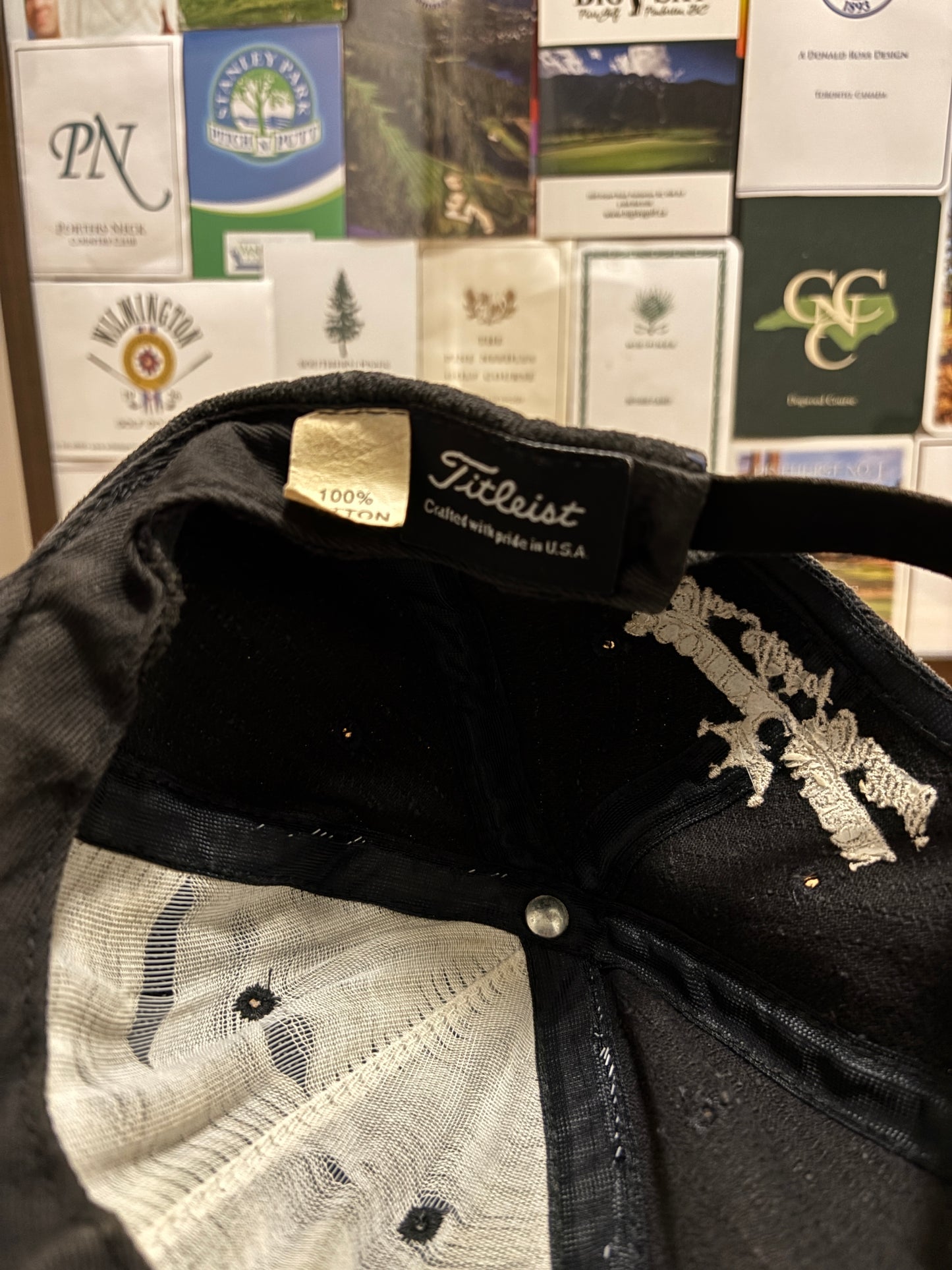 1990s Vintage Titleist Scotty Cameron The Art of Putting Script Hat Black