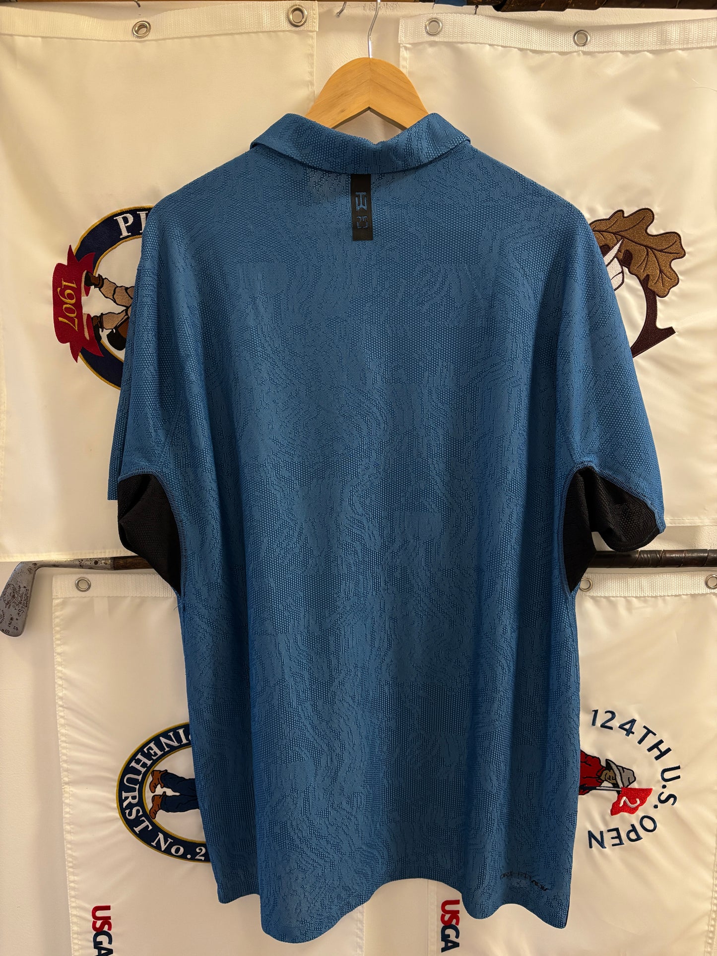 Nike Tiger Woods All Over Pattern Blue Polo