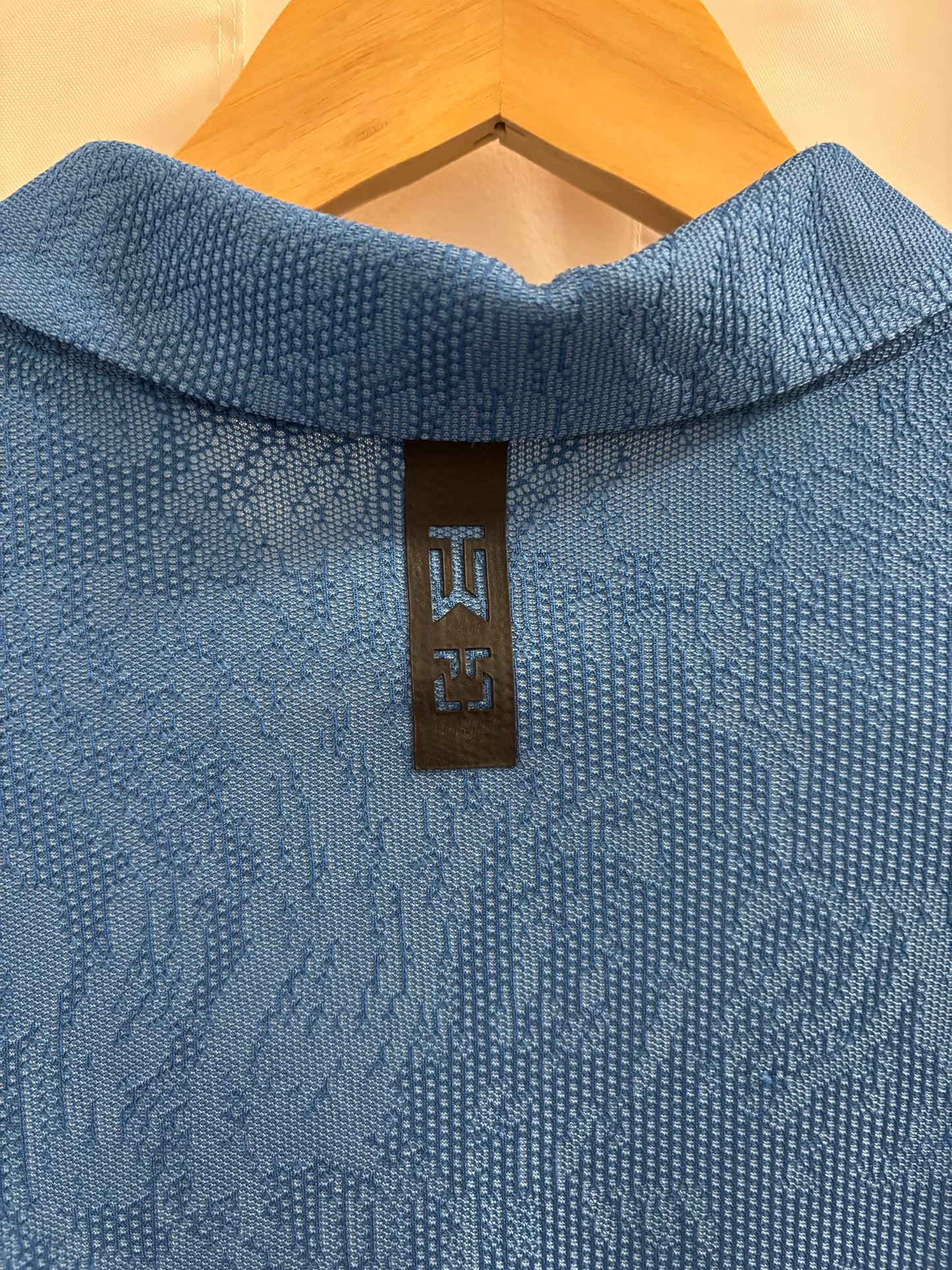 Nike Tiger Woods All Over Pattern Blue Polo