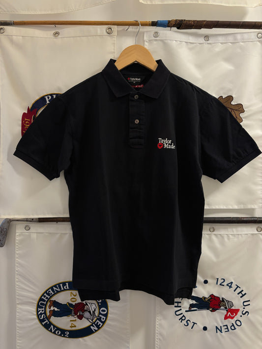 1990s Taylormade Classic Logo Polo Shirt Black