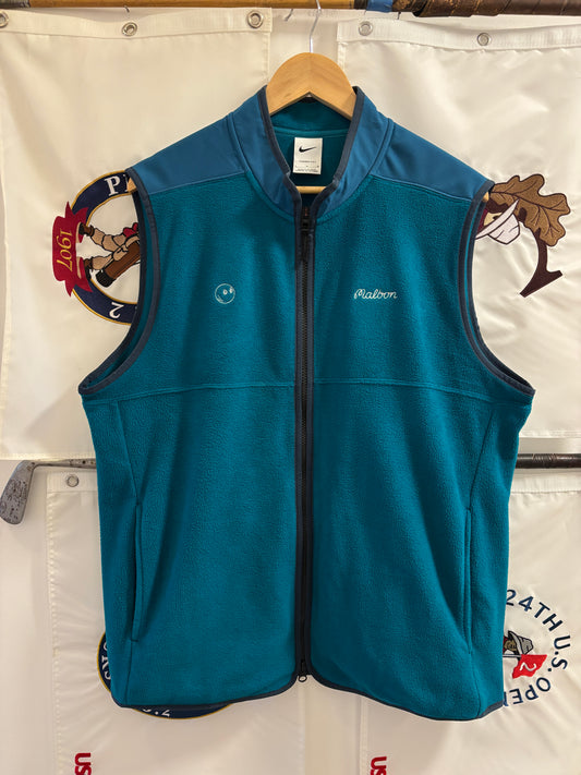 2020s Malbon Nike Fleece Vest Buckets Logo Blue