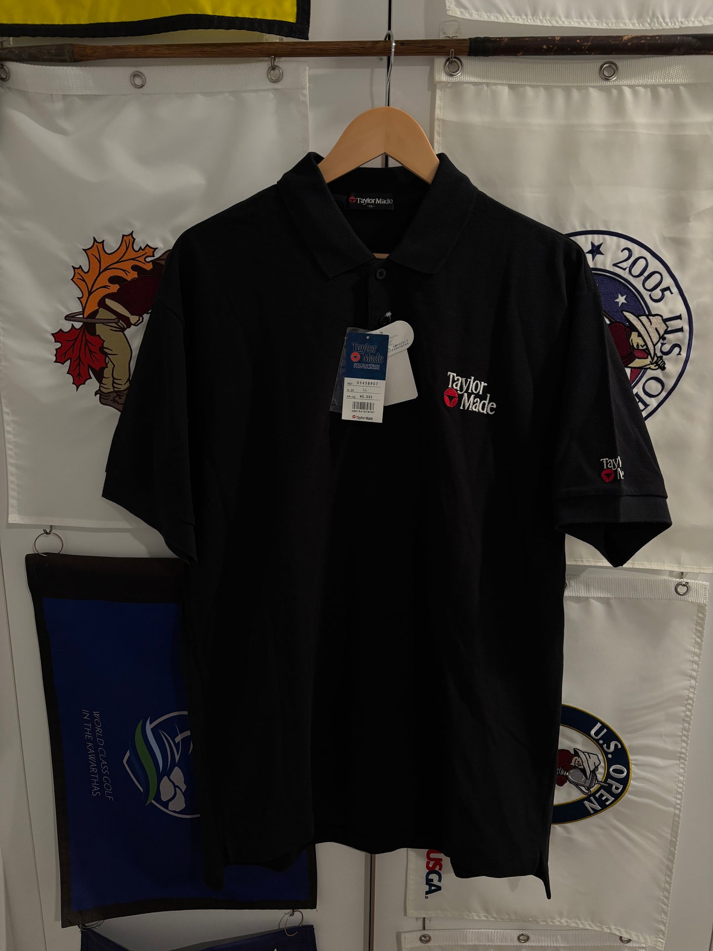 1990s Taylormade Classic Logo Polo Shirt Black