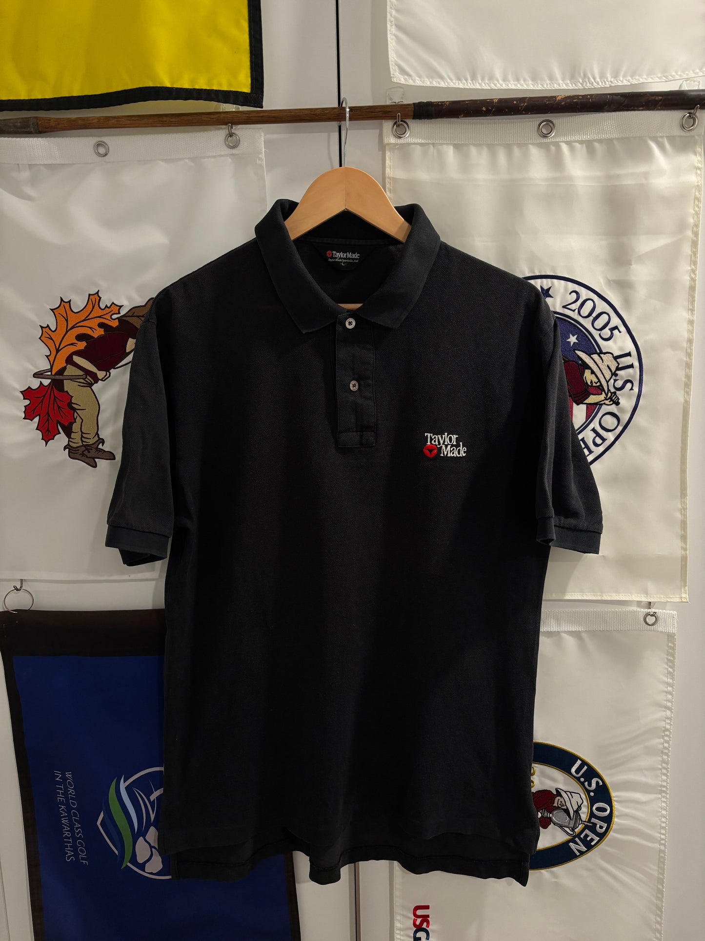1990s Taylormade Classic Logo Polo Shirt Black