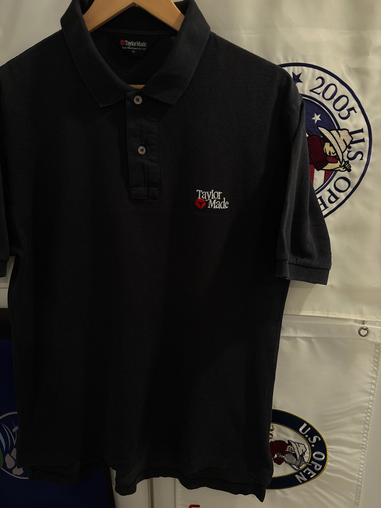 1990s Taylormade Classic Logo Polo Shirt Black