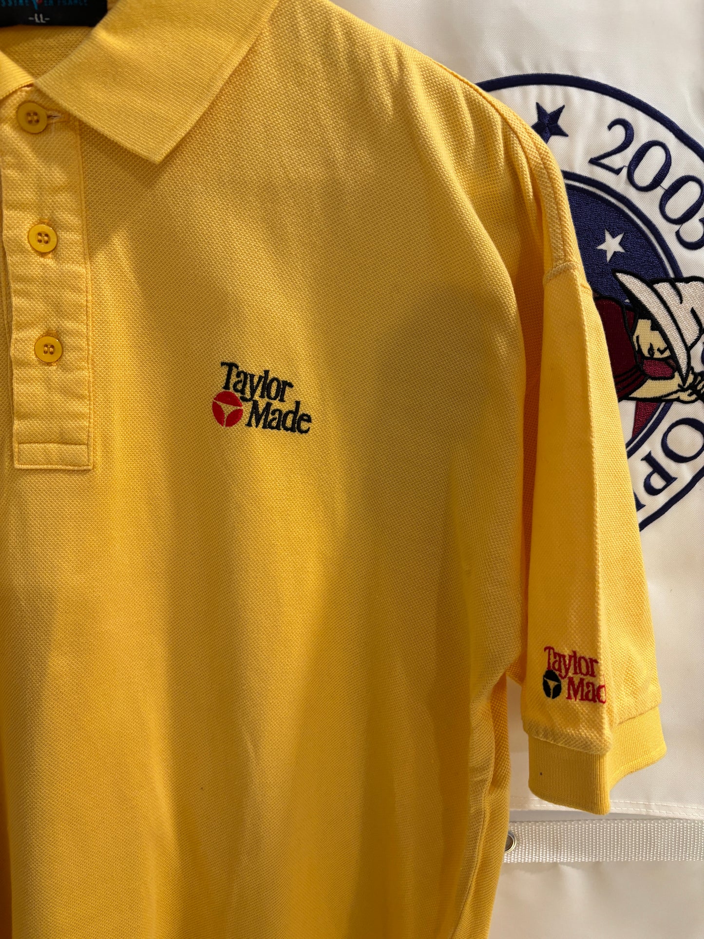1990s Vintage Taylormade Classic Logo Polo Yellow