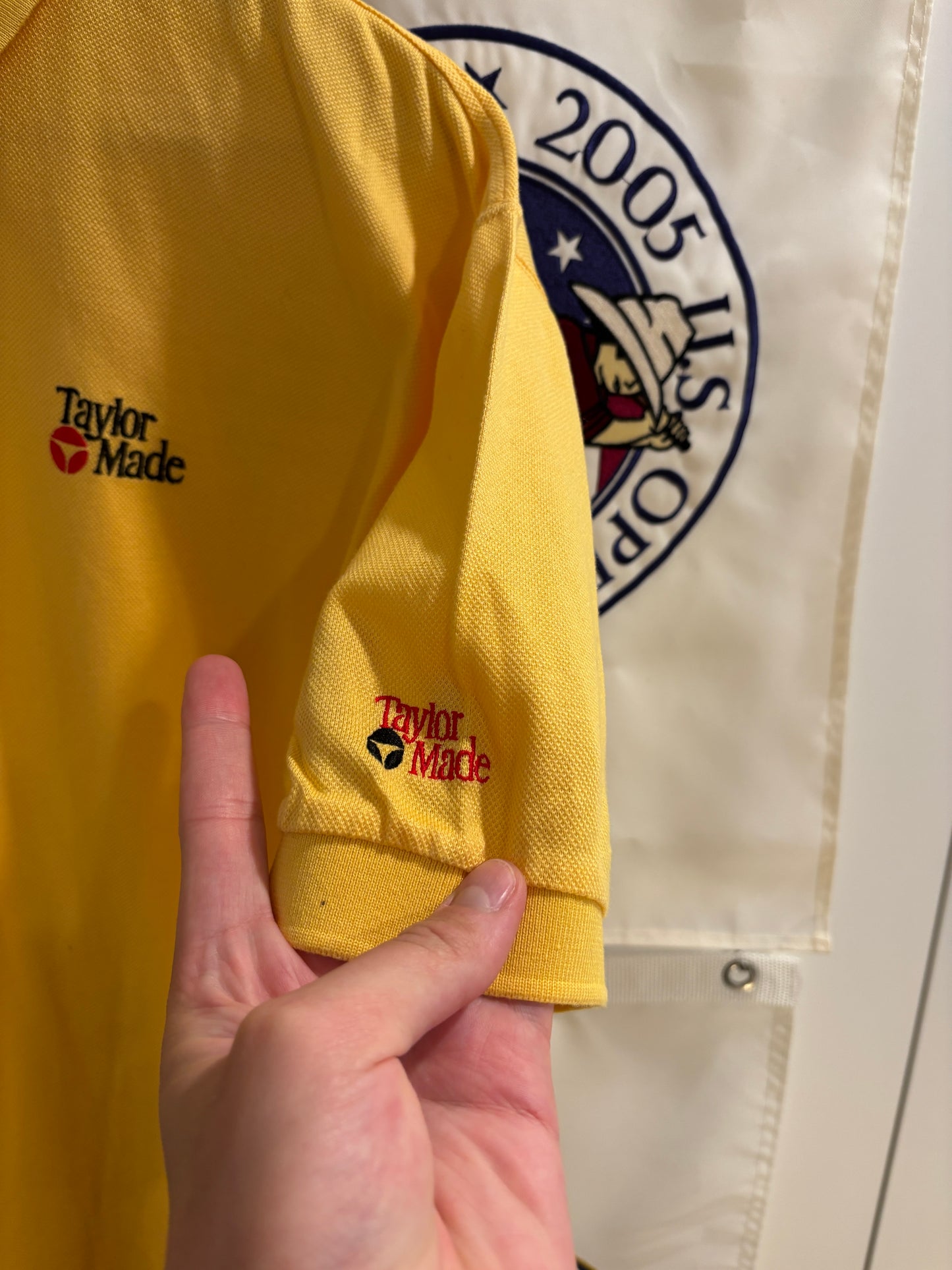 1990s Vintage Taylormade Classic Logo Polo Yellow