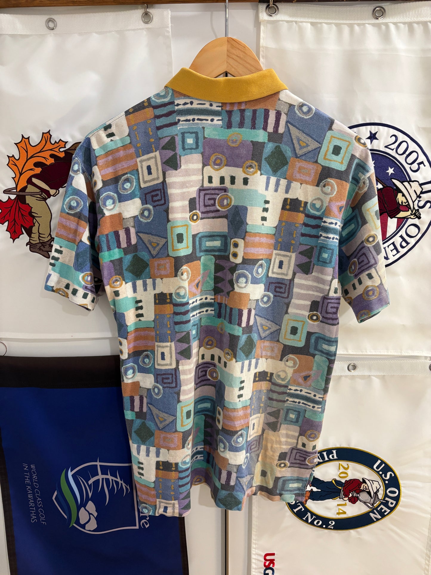 1990s Vintage Taylormade Classic Logo Polo All Over Pattern
