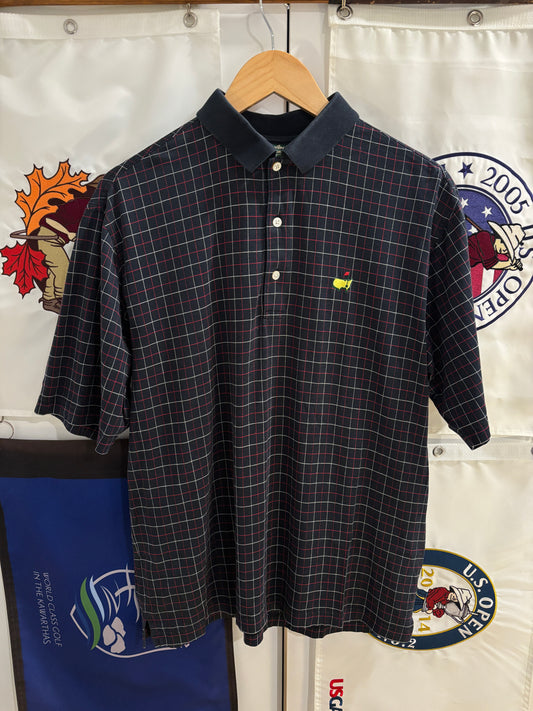 1990s Vintage Masters Collection Tartan Polo