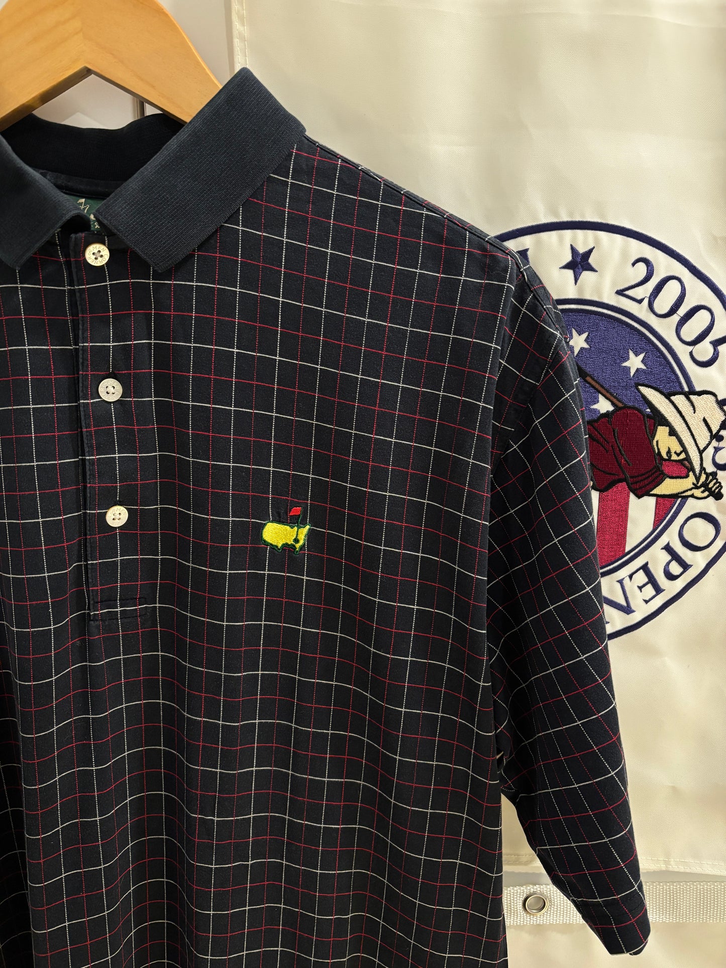 1990s Vintage Masters Collection Tartan Polo