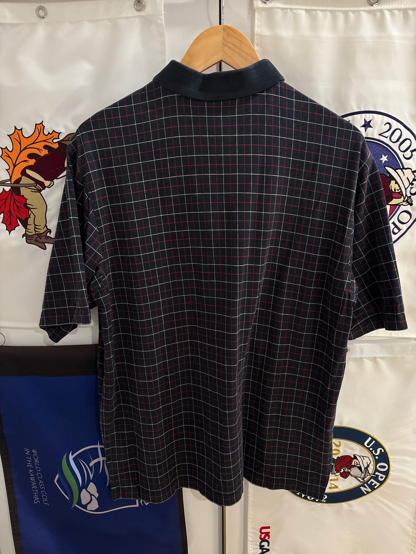 1990s Vintage Masters Collection Tartan Polo