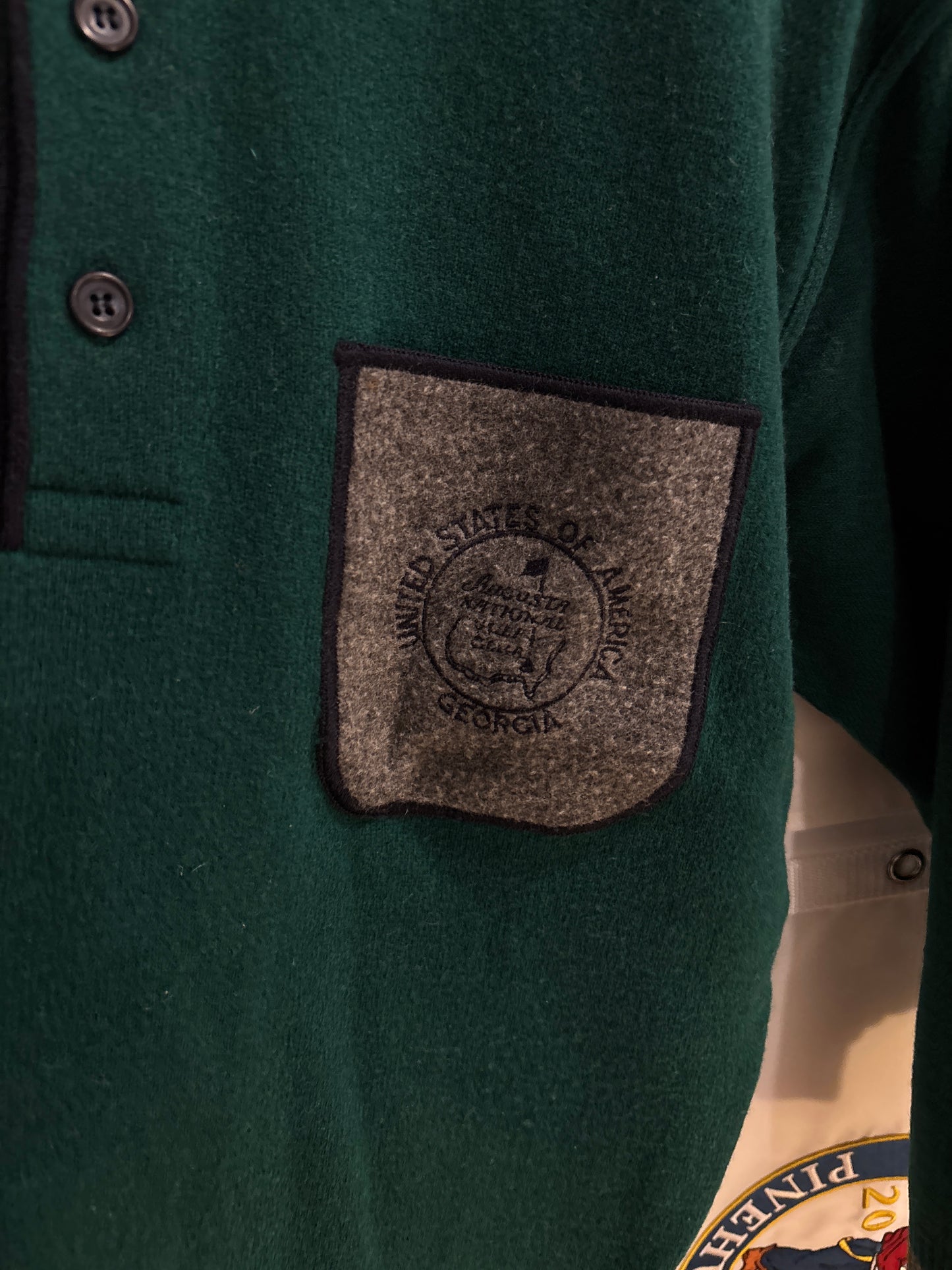 1990s Vintage Masters Augusta National Wool Polo Sweater