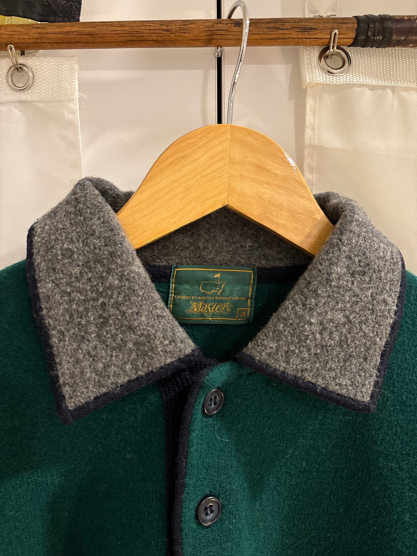1990s Vintage Masters Augusta National Wool Polo Sweater