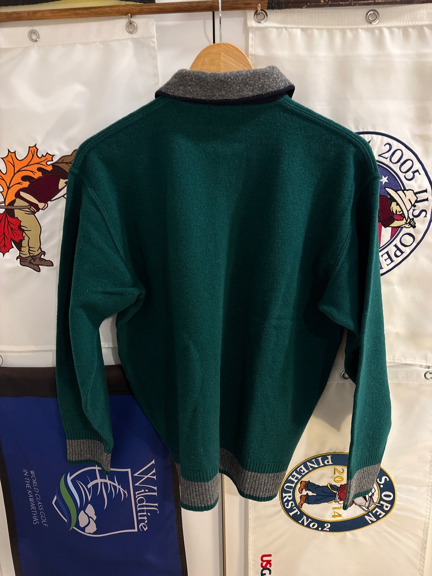 1990s Vintage Masters Augusta National Wool Polo Sweater