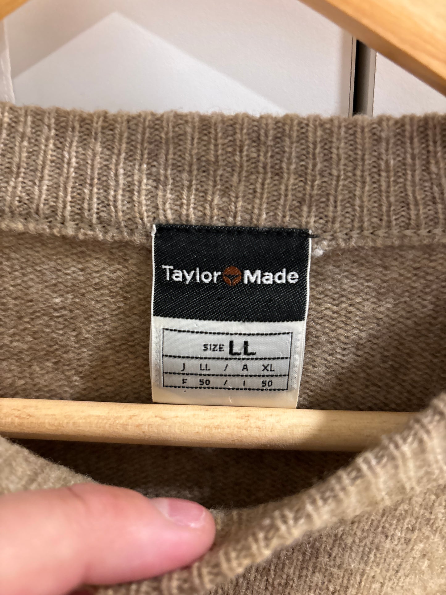 1990s Vintage Taylormade Script Logo Wool Sweater Green