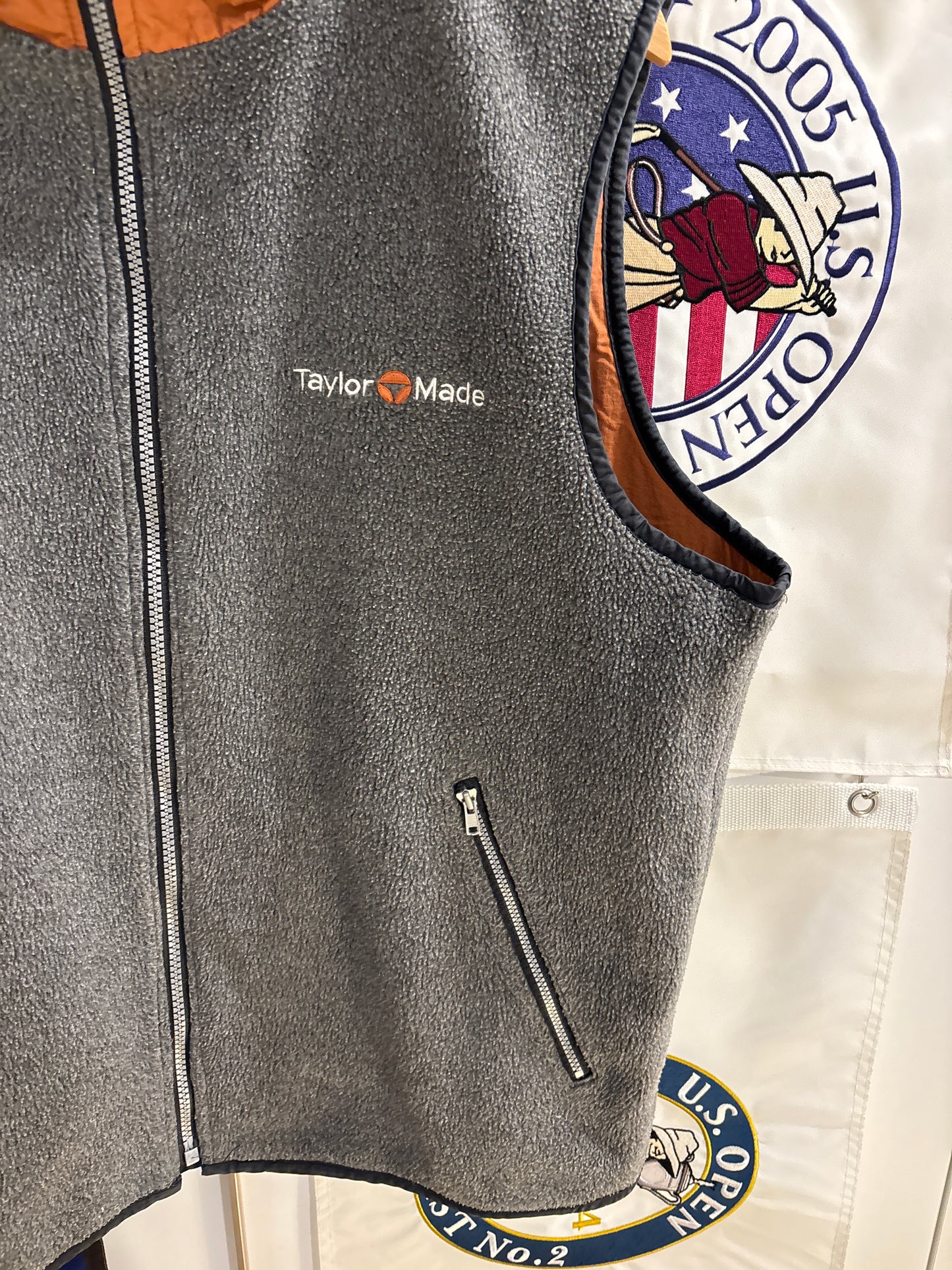 1990s Vintage Taylormade Script Logo Reversible Fleece Vest
