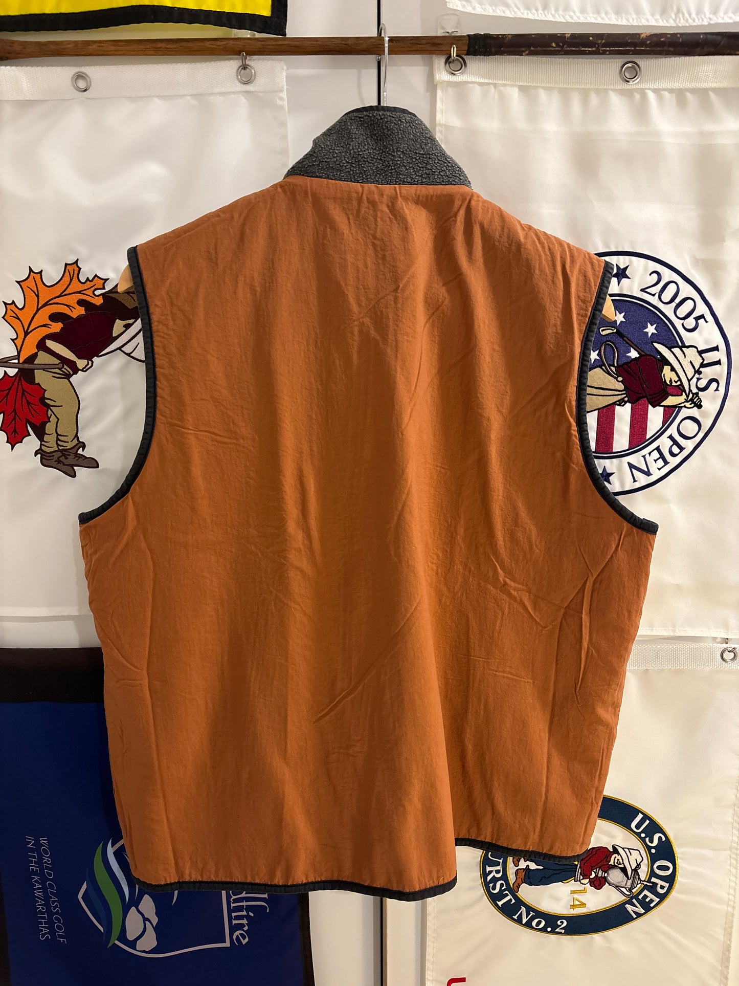 1990s Vintage Taylormade Script Logo Reversible Fleece Vest